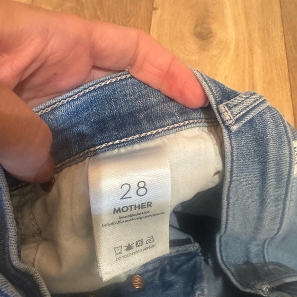 MOTHER The Tripper Ankle Fray Jeans in Blue - Picture 6 of 7